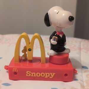 McDonald's Snoopy Toy with Red and Yellow Details Set Of 2.